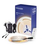 Noxion LED Strip Naga 5 Meter Complete Set - Smart Wifi - 24V - 320LEDs/m - COB - 8W/m - 930 Warm White | 8mm - IP20 - Best Colour Rendering