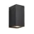 Nordlux Canto Maxi Kubi 2 Wall Light Aluminium and Glass Black Up & Down | IP44 - Suitable for 2x GU10