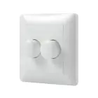 Noxion Rotary Cover Plate Duo for LED Dimmer | Soft Edge - White